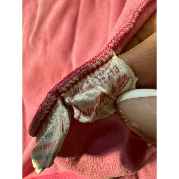 Vintage 1960s Jer Sea Swim Cover Up Women's Sleeveless Terry Collar pink 12/13 - Picture 5 of 11